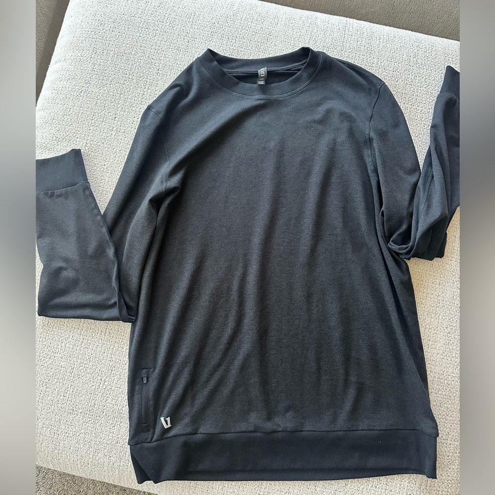 Men's DreamKnit™ Crew Ponto Performance. Black, Size Large